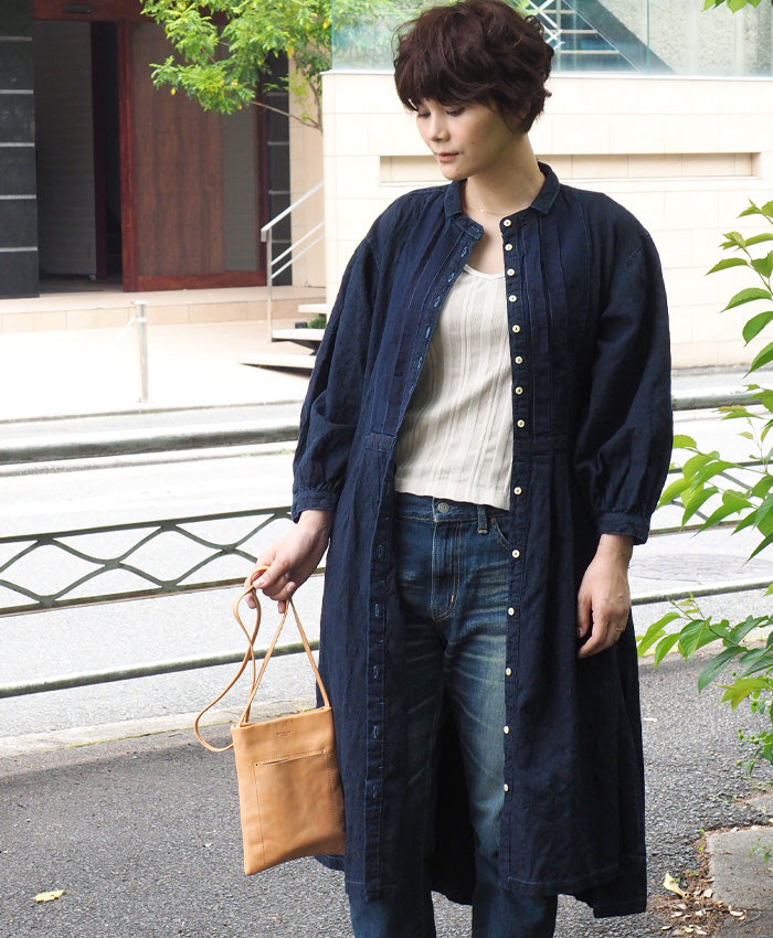 graphzero(グラフゼロ) プリーテッドワンピース インディゴ ペイズリー フリーサイズ [La-PTOP-0311] 岡山 倉敷 児島 ジーンズ デニム ブランド