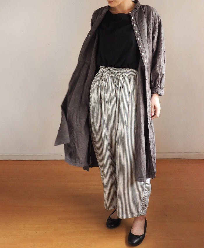 graphzero(グラフゼロ) プリーテッドワンピース チャコール ペイズリー フリーサイズ [La-PTOP-0404-CH] 岡山 倉敷 児島 ジーンズ デニム ブランド