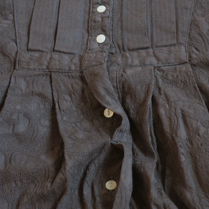 graphzero(グラフゼロ) プリーテッドワンピース チャコール ペイズリー フリーサイズ [La-PTOP-0404-CH] 岡山 倉敷 児島 ジーンズ デニム ブランド