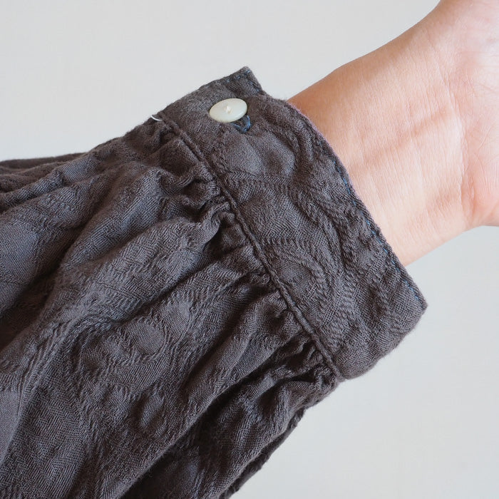 graphzero pleated dress charcoal paisley free size [La-PTOP-0404-CH] Okayama Kurashiki Kojima jeans denim brand 