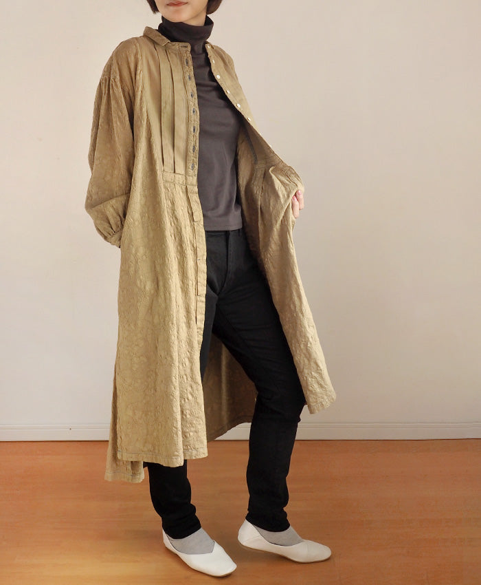 graphzero(グラフゼロ) プリーテッドワンピース カーキ ペイズリー フリーサイズ [La-PTOP-0404-KH] 岡山 倉敷 児島 ジーンズ デニム ブランド