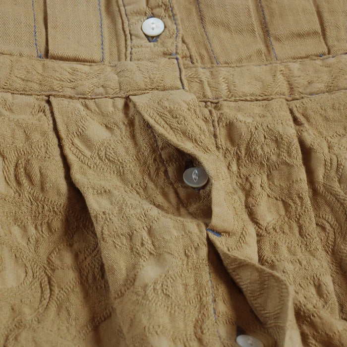 graphzero pleated dress khaki paisley free size [La-PTOP-0404-KH] Okayama Kurashiki Kojima jeans denim brand 