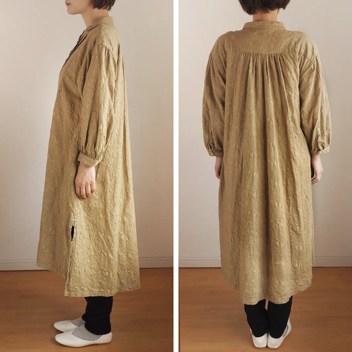 graphzero(グラフゼロ) プリーテッドワンピース カーキ ペイズリー フリーサイズ [La-PTOP-0404-KH] 岡山 倉敷 児島 ジーンズ デニム ブランド