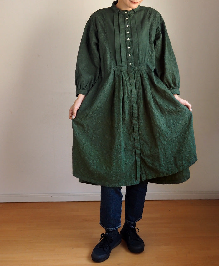 graphzero(グラフゼロ) プリーテッドワンピース グリーン ペイズリー フリーサイズ [La-PTOP-0404-GR] 岡山 倉敷 児島 ジーンズ デニム ブランド