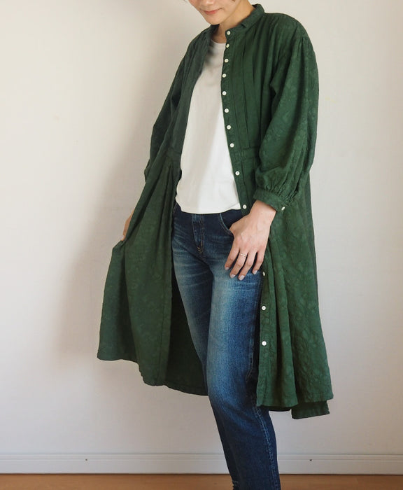 graphzero pleated dress green paisley free size [La-PTOP-0404-GR] Okayama Kurashiki Kojima jeans denim brand 