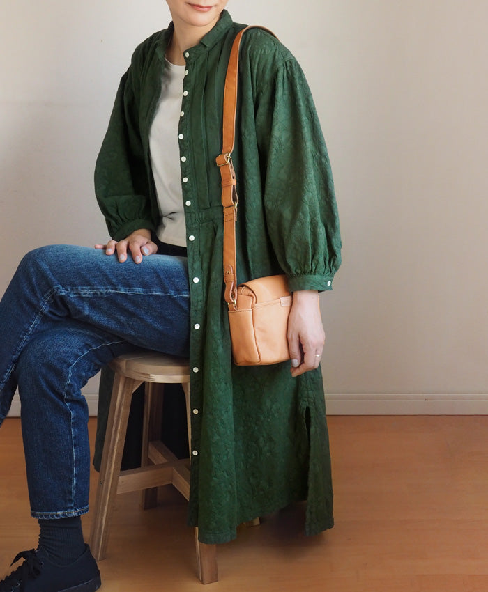 graphzero(グラフゼロ) プリーテッドワンピース グリーン ペイズリー フリーサイズ [La-PTOP-0404-GR] 岡山 倉敷 児島 ジーンズ デニム ブランド