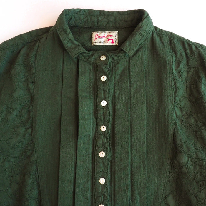 graphzero(グラフゼロ) プリーテッドワンピース グリーン ペイズリー フリーサイズ [La-PTOP-0404-GR] 岡山 倉敷 児島 ジーンズ デニム ブランド