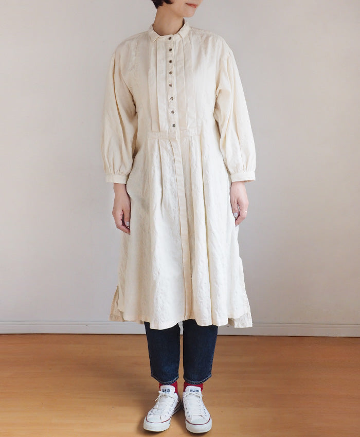 graphzero pleated dress white paisley free size [La-PTOP-0406] Okayama Kurashiki Kojima jeans denim brand 