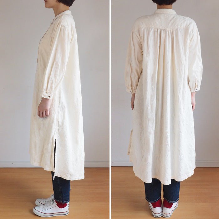 graphzero pleated dress white paisley free size [La-PTOP-0406] Okayama Kurashiki Kojima jeans denim brand 