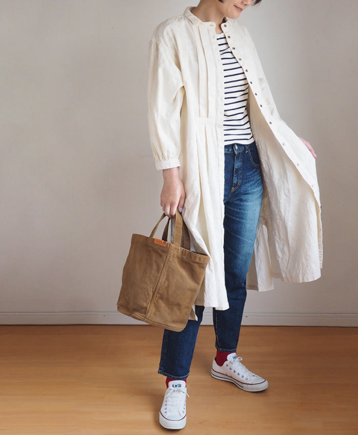 graphzero pleated dress white paisley free size [La-PTOP-0406] Okayama Kurashiki Kojima jeans denim brand 