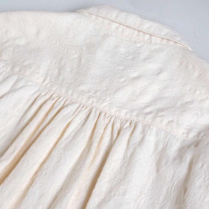 graphzero pleated dress white paisley free size [La-PTOP-0406] Okayama Kurashiki Kojima jeans denim brand 