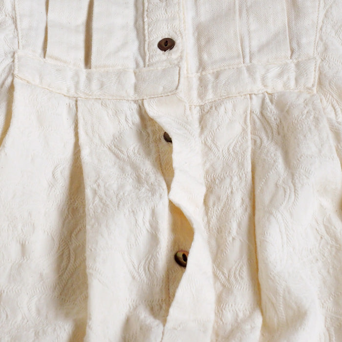graphzero pleated dress white paisley free size [La-PTOP-0406] Okayama Kurashiki Kojima jeans denim brand 