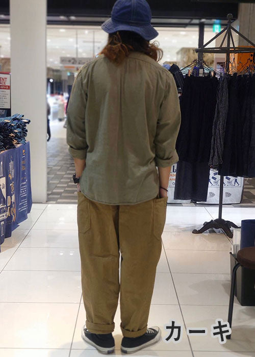 graphzero(グラフゼロ) タックギャザーパンツ 赤耳セルビッチツイル カーキ ベージュ ホワイト メンズ レディース 男女兼用 [La-TGPT-0403]