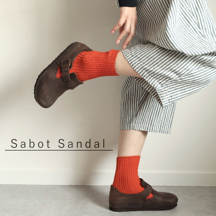 hasegawa Hasegawa Shoten Silk Linen Relax Ribbed Socks Ladies [LE0816] Crew Length