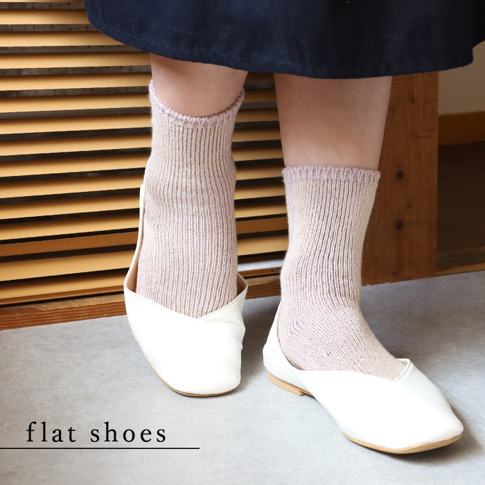 hasegawa Hasegawa Shoten Inner Silk Breathing Socks Women's [LE1316-LE] Crew Length Silk Cotton 22cm-25cm 