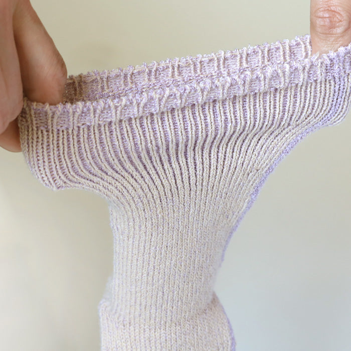 hasegawa Hasegawa Shoten Inner Silk Breathing Socks Women's [LE1316-LE] Crew Length Silk Cotton 22cm-25cm 