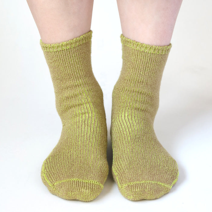 hasegawa（ハセガワ）長谷川商店 内側シルクの呼吸する靴下 男女兼用サイズ [LE1316-UNI] クルー丈 絹 綿 約22cm～28cm