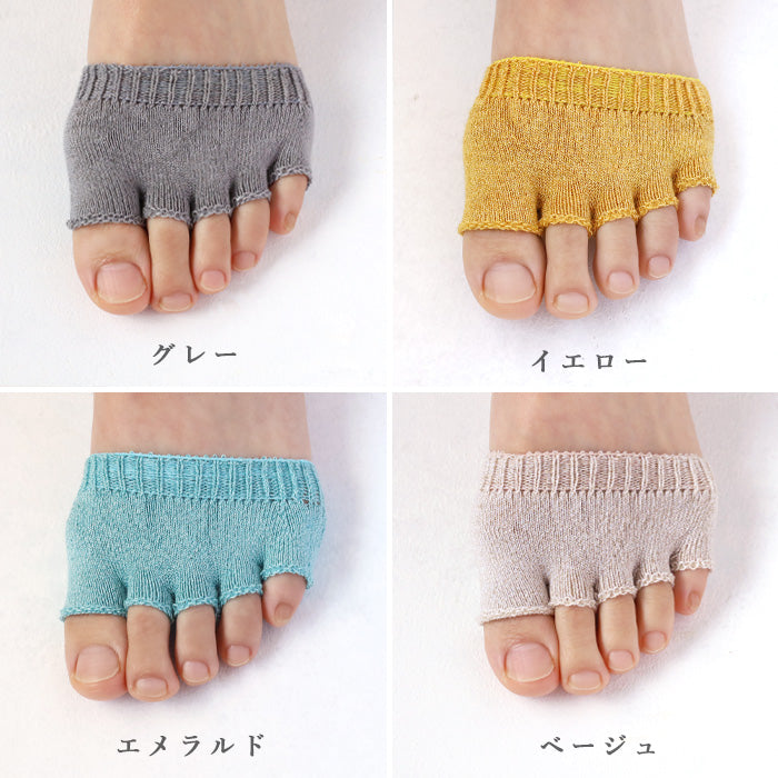 hasegawa Hasegawa Shoten silk cotton sandal socks 5 fingers [LE1341] Ladies