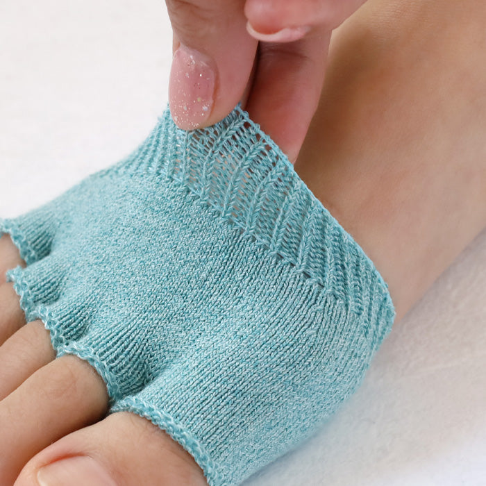 hasegawa Hasegawa Shoten silk cotton sandal socks 5 fingers [LE1341] Ladies