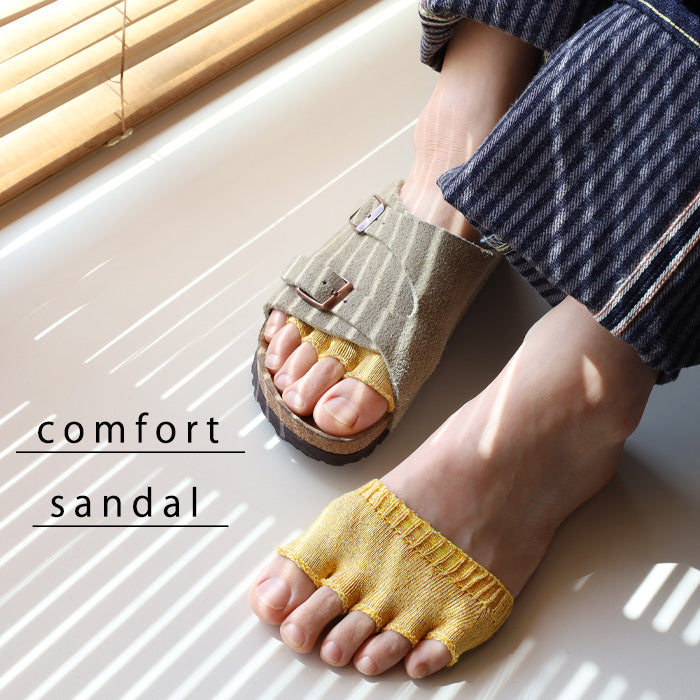 hasegawa Hasegawa Shoten silk cotton sandal socks 5 fingers [LE1341] Ladies