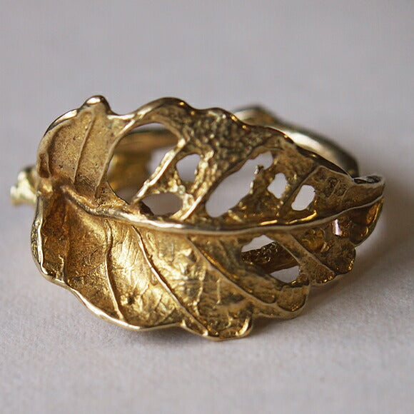 Lano leaf ring brass [LN-1038] 