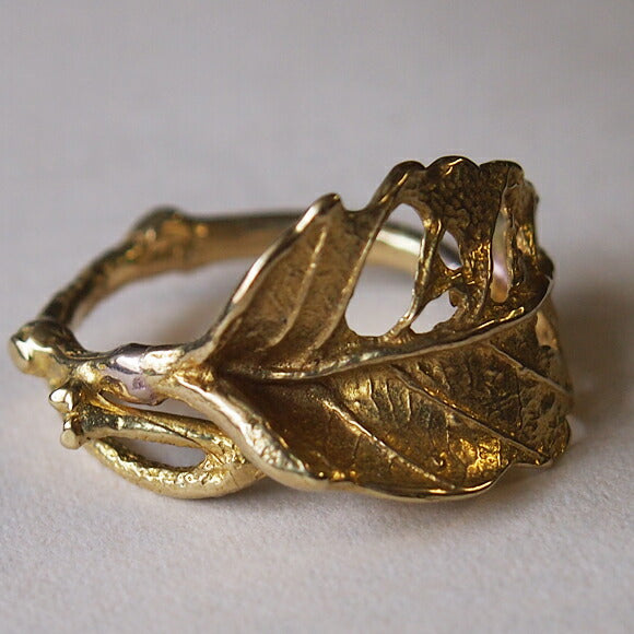 Lano leaf ring brass [LN-1038] 