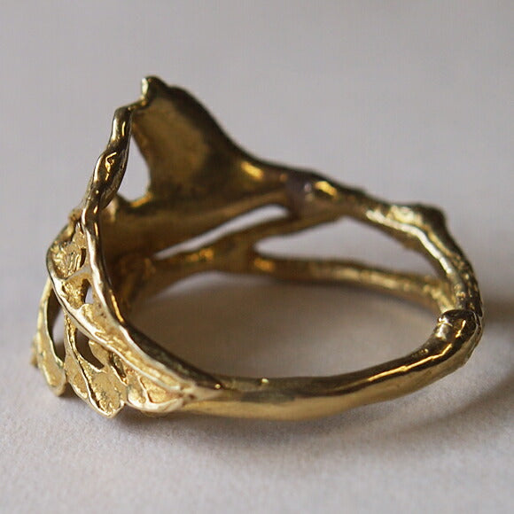 Lano leaf ring brass [LN-1038] 