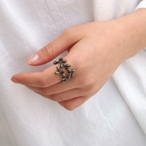 Lano Tsubomi Free Ring Antique Brass [LN-1166] 