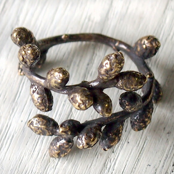 Lano Tsubomi Free Ring Antique Brass [LN-1166] 