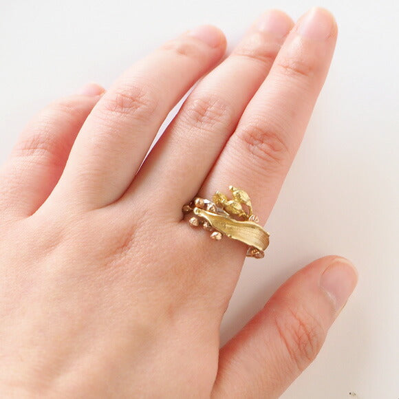 Lano（ラノ） 手作りアクセサリー 銅×真鍮×シルバー ボヌール リング [LN-1234]