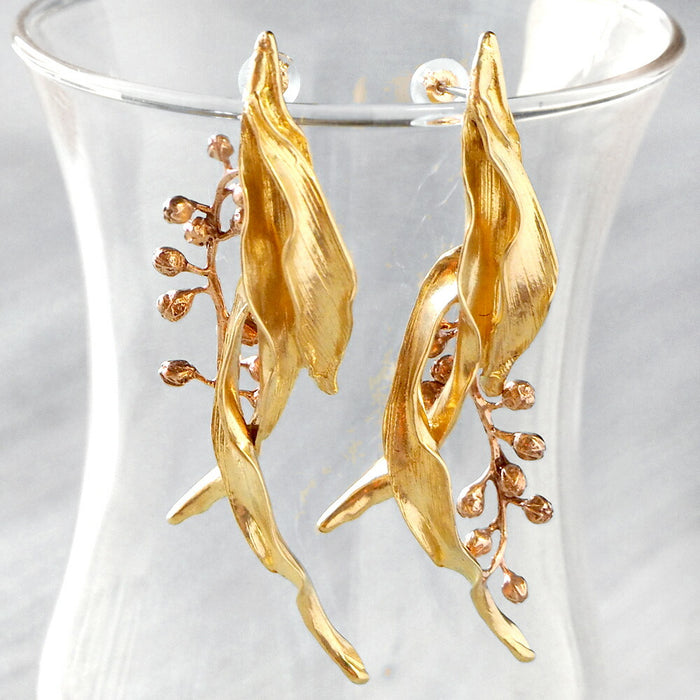 Lano Handmade Accessories Copper x Brass Bonheur Earrings Set of 2 [LN-2175] 