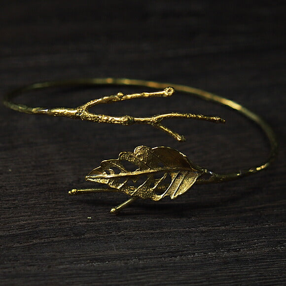 Lano Leaf Bangle Brass [LN-3015] 