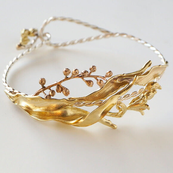 Lano（ラノ） 手作りアクセサリー 銅×真鍮×シルバー ボヌール バングル [LN-3121]