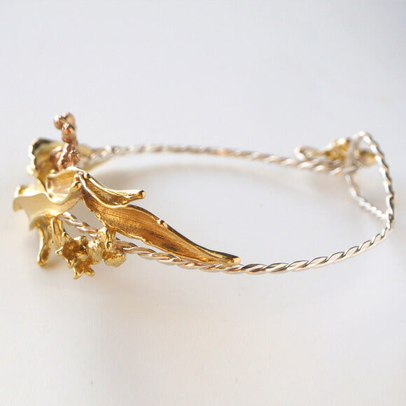 Lano（ラノ） 手作りアクセサリー 銅×真鍮×シルバー ボヌール バングル [LN-3121]