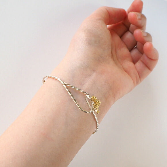 Lano（ラノ） 手作りアクセサリー 銅×真鍮×シルバー ボヌール バングル [LN-3121]