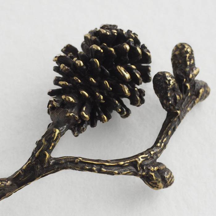 Lano Pine Cone Necklace Labradorite x Antique Brass [LN-4075]