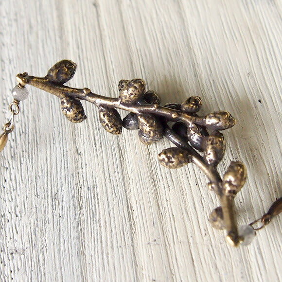 Lano Bud Necklace Labradorite x Antique Brass [LN-4135] 