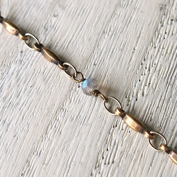 Lano Bud Necklace Labradorite x Antique Brass [LN-4135] 