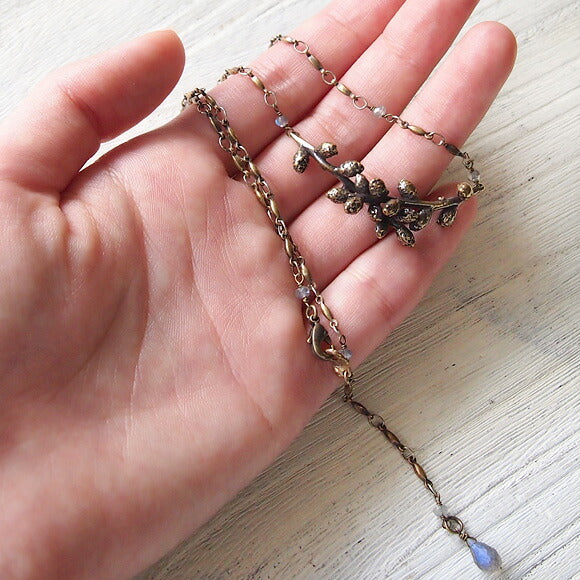 Lano Bud Necklace Labradorite x Antique Brass [LN-4135] 