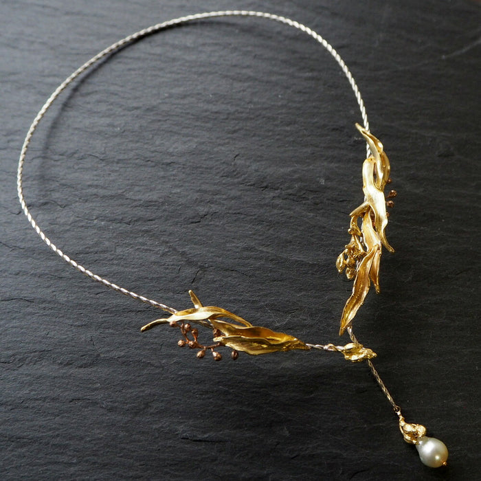 Lano Handmade Accessories South Sea Pearl x Copper x Brass x Silver Bonheur Necklace [LN-4213] 