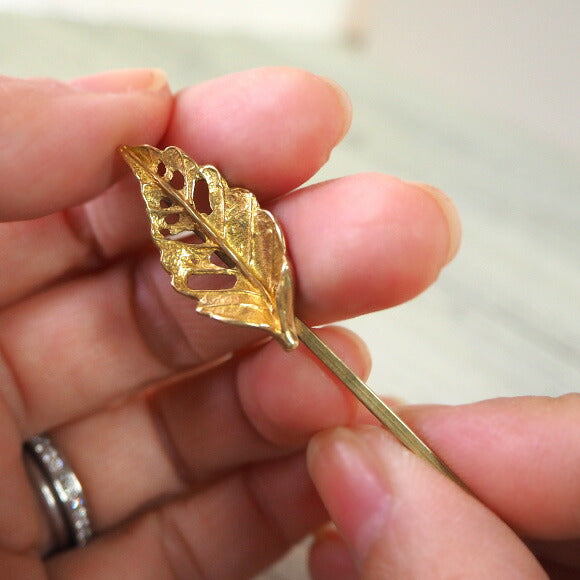 Lano（ラノ） リーフヘアピン [LN-5040] アクセサリー作家 平野朋晃 ハンドメイドアクセサリー ヘアアクセサリー