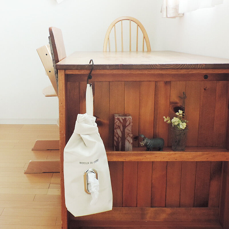 MOUNTAIN DA CHERRY Kurashiki canvas No. 4 canvas box tissue case off-white [MDC-BT-KI]