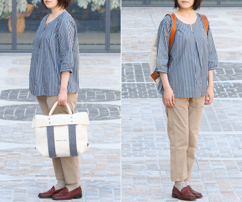 [Two colors / can also be used as a tote bag] MOUNTAIN DA CHERRY Kurashiki canvas No. 4 canvas 2way rucksack [MDC-MR] 