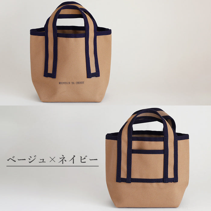 [3 colors] MOUNTAIN DA CHERRY Kurashiki Canvas No. 4 Canvas Piping Tote Bag S [MDC-STS]