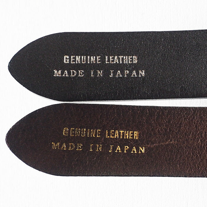 [2 colors] Dady Tochigi Leather Twist Tannin Oil Leather x Rubber Belt Men's [MI-0004] 