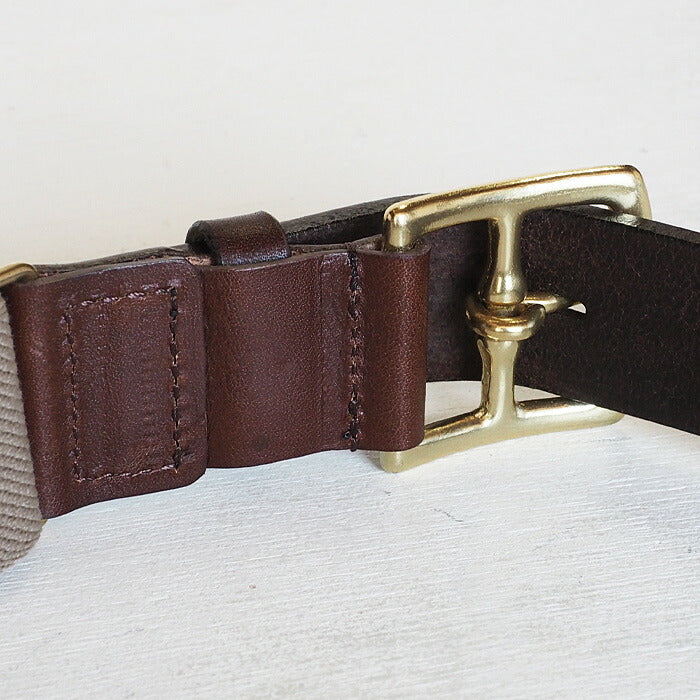[2 colors] Dady Tochigi Leather Twist Tannin Oil Leather x Rubber Belt Men's [MI-0004] 