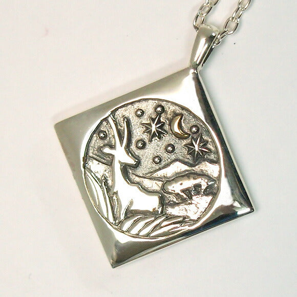 moge I was looking at the same moon - Thomson's gazelle - silver necklace [mo-N-019] 