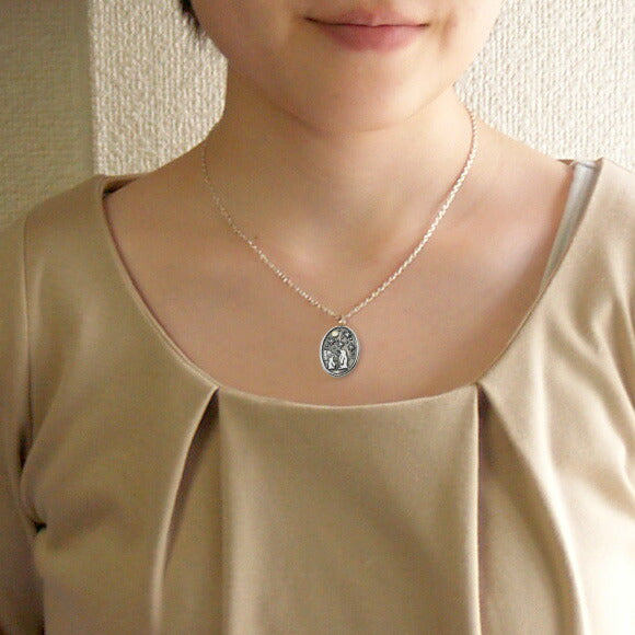 moge I was looking at the same moon -Penguin- Silver necklace [mo-N-021] 