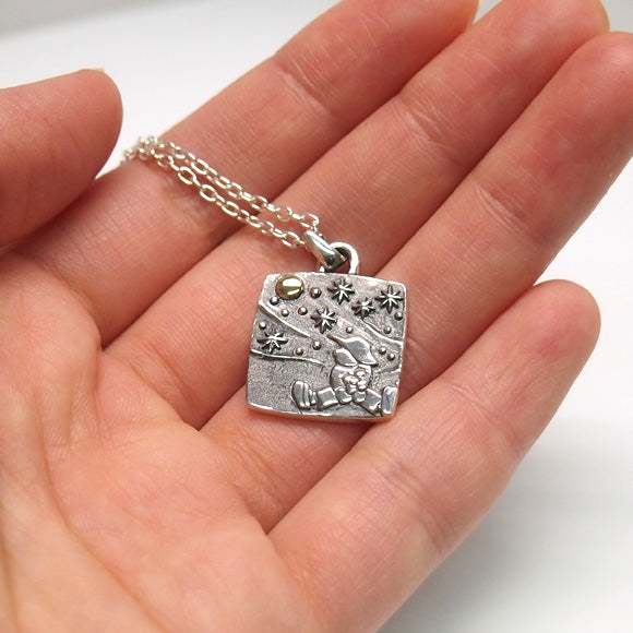 moge handmade silver accessories I was looking at the same moon - boy and moon - silver necklace [mo-N-026] 