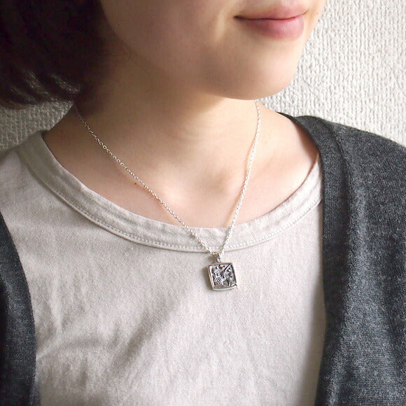 moge Shooting Star Night - Cat - Silver Necklace [mo-N-030] 